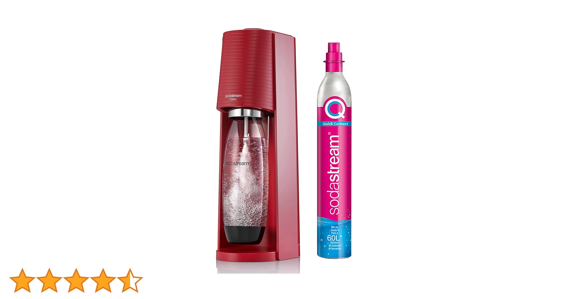 SodaStream Terra Classic Sparkling Water Maker w/60L